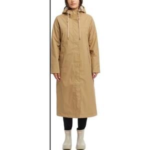New Hunter Sammy Waterproof Faux Fur Lined Hood Insulated Raincoat Sz M $259